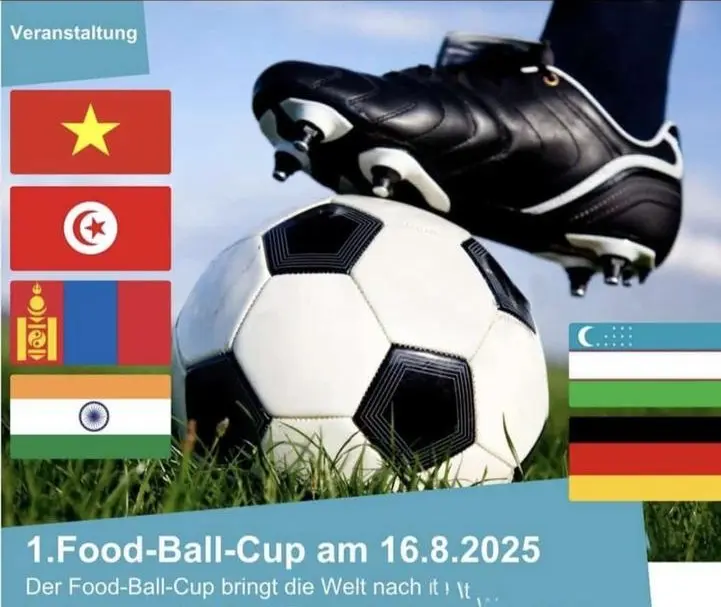Food-Ball-Cup mit Auszubildenden